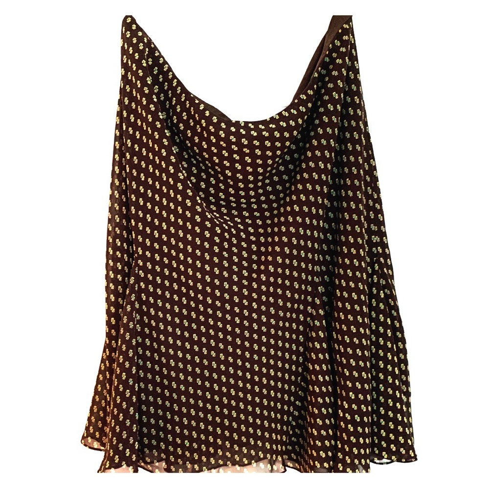 Chaps brown multi skirt